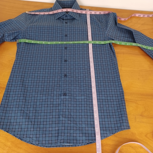 Ben Sherman Plaid Shirt Long Sleeve Button Front  Men Size S - Picture 12 of 13